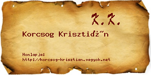 Korcsog Krisztián névjegykártya