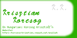 krisztian korcsog business card